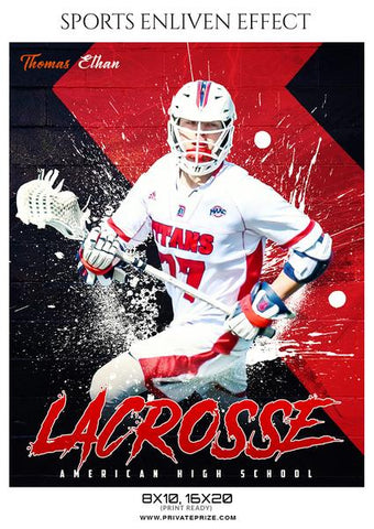 Lacrosse sports photography template
