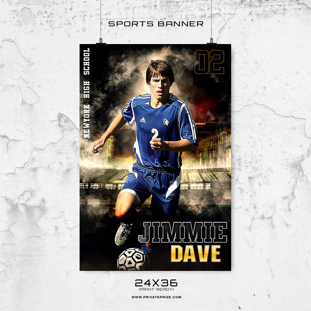 JIMMIE DAVE - Soccer Enliven Effects Sports Banner Photoshop Template In Sports Banner Templates