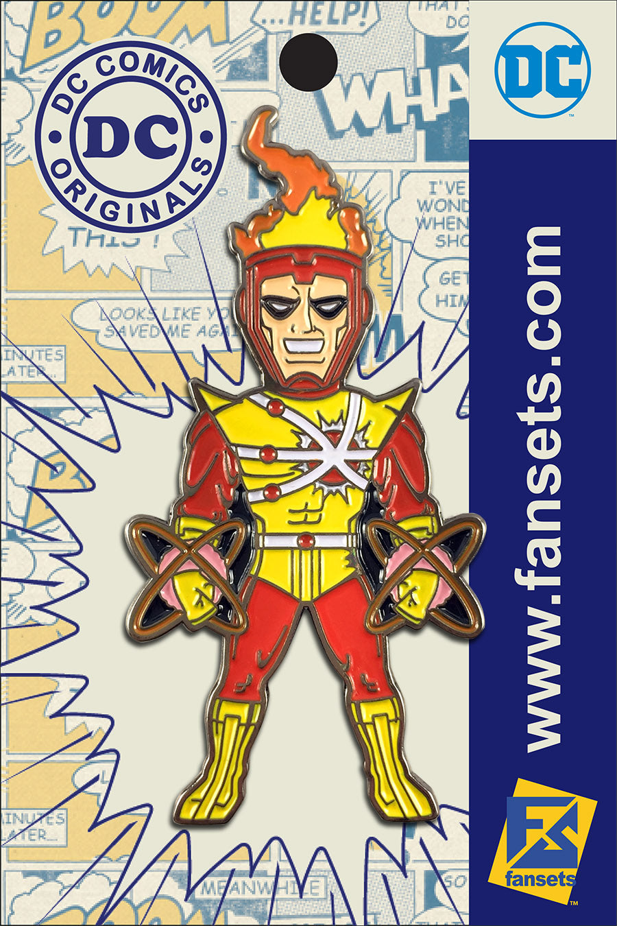 Dc Comics Classic Firestorm Licensed Fansets Pin Microjustice Fansets
