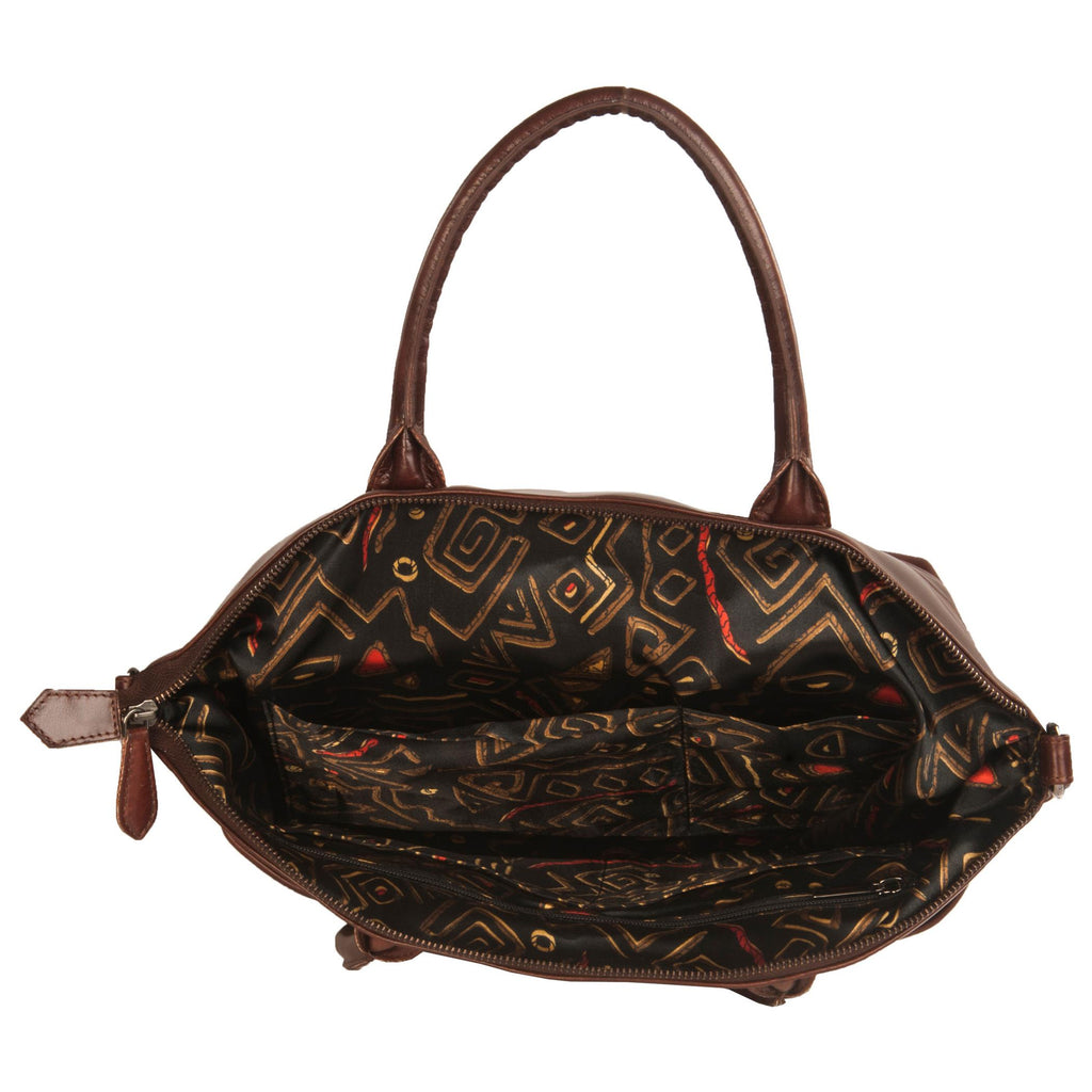 Victoria Genuine Leather Women Brown Oily Shoulder Bag