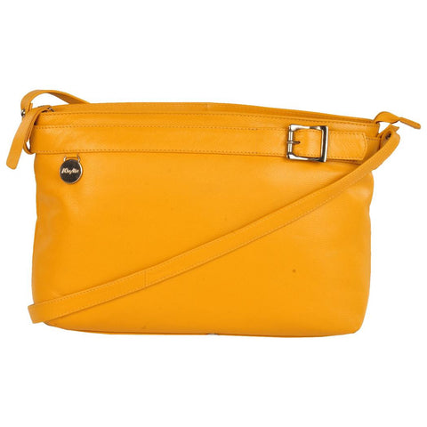 Chelsea Genuine Leather Women Mustard Crossbody Bag