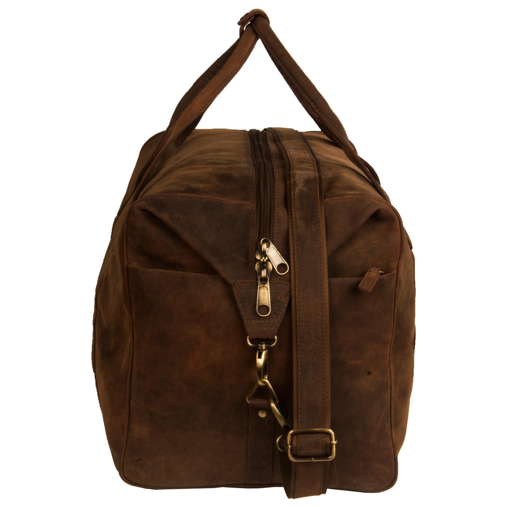 Yorker Genuine Leather Men Brown Oily Duffel Bag