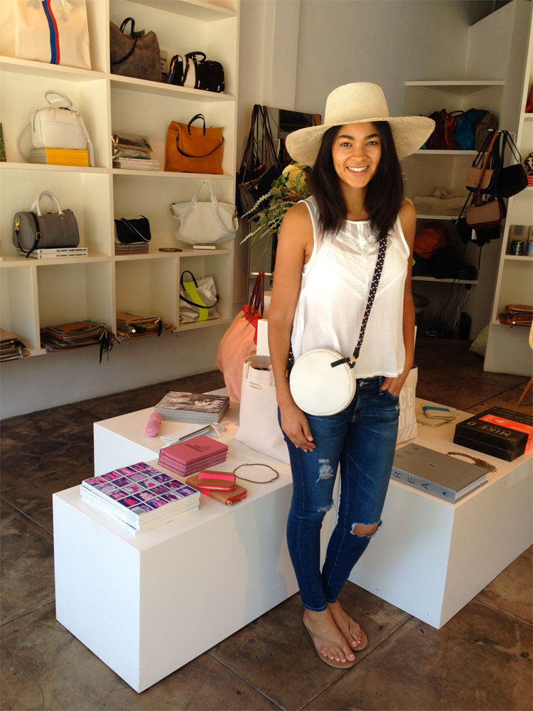Clare V  Shopping in Silver Lake, Los Angeles