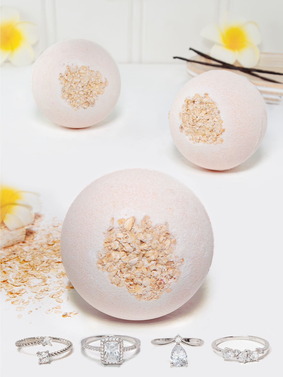 Oatmeal Vanilla Bath Bomb - Ring 