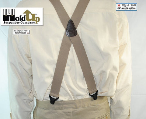 XL light Tan no-alarm airport friendly Holdup Suspenders