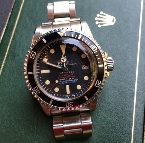 rolex double red sea dweller vintage watch