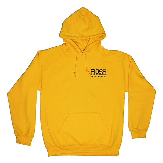 yellow hoodie with rose