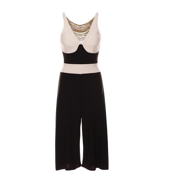 sleeveless culotte jumpsuit