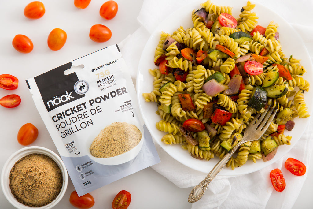 pasta salad naak cricket powder