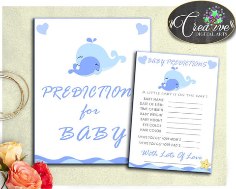 Baby shower blue whales nautical theme