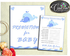 Baby shower blue whales nautical