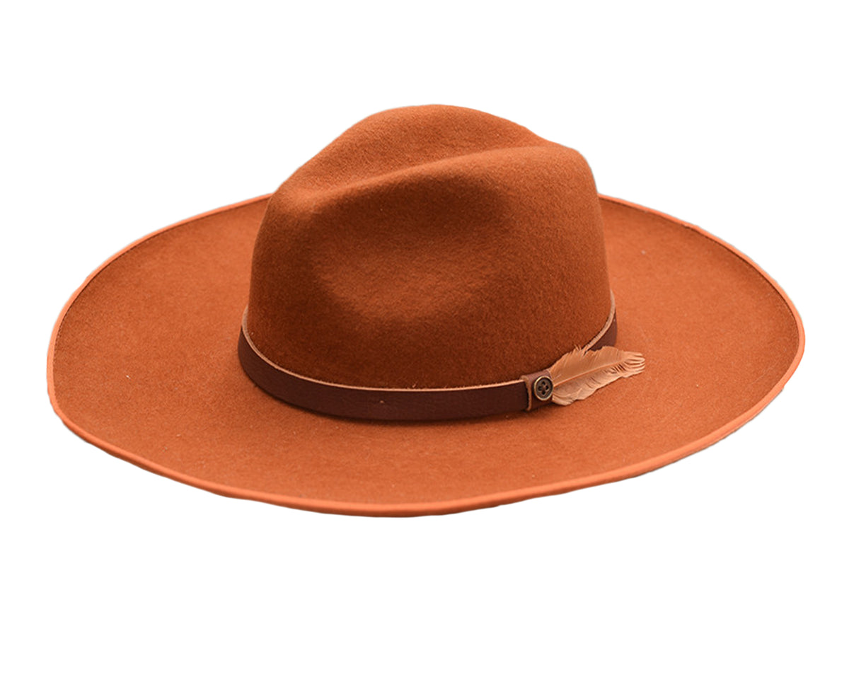 orange felt hat