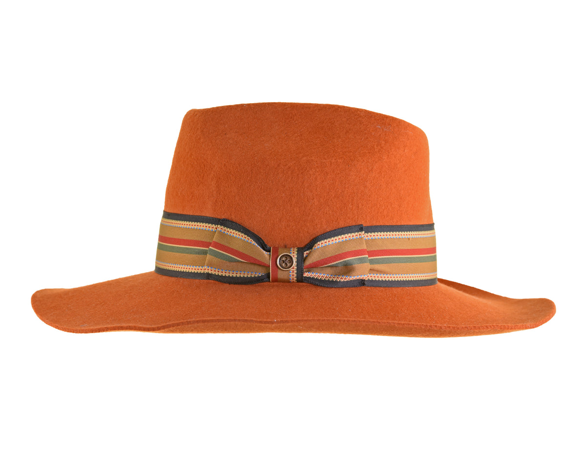 orange felt hat