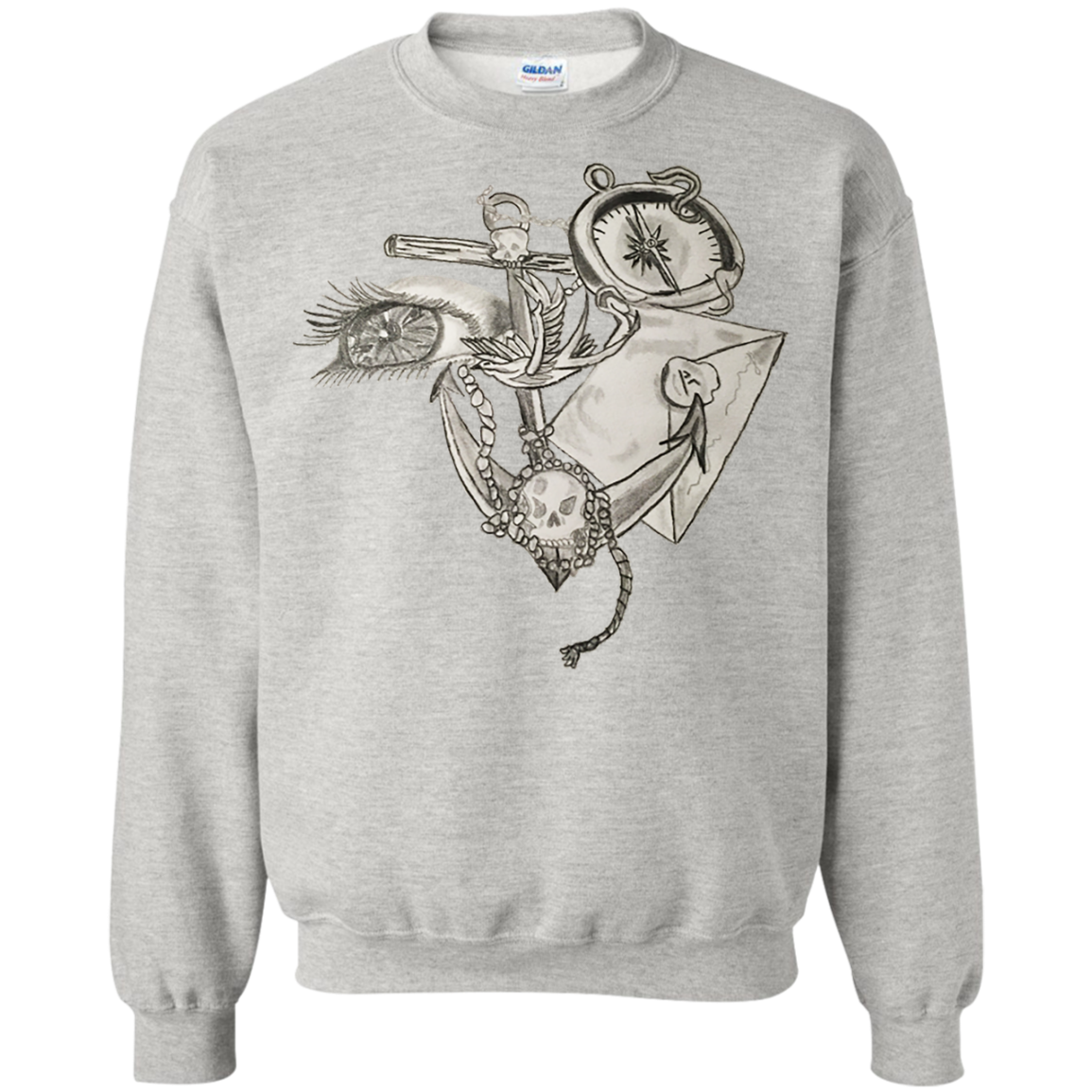 Getting Underway Printed Crewneck Pullover Sweatshirt