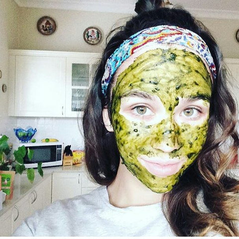 Face mask used Kenko Matcha Powder for a beautiful and glowing skin