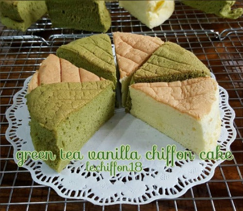 Alternate Matcha & Vanilla Chiffon Cake Recipe - Soft, fluffy, and sweetly delicious cake for parties, family gathering or your special occasions
