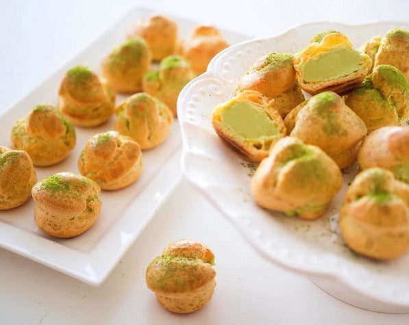 Green Tea Profiteroles with Matcha Rum Custards are the top choice for the weekend gathering