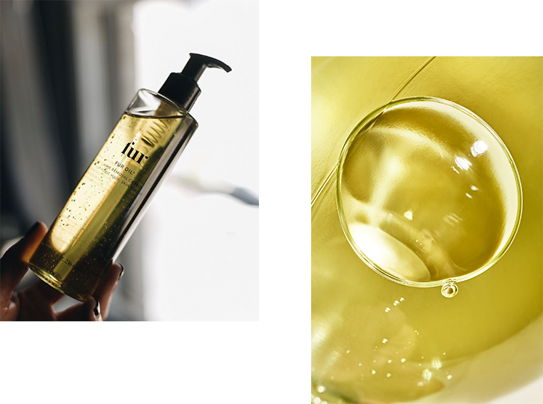 Fur Oil backbar size / oil droplets. 
