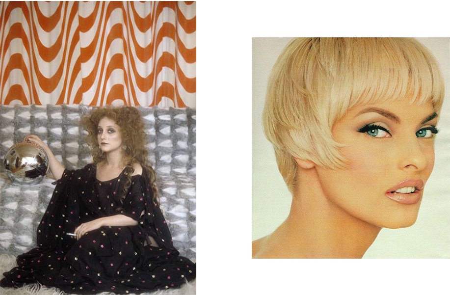 Carol Kane and Linda Evangelista, Jamie Simone's hair inspirations.