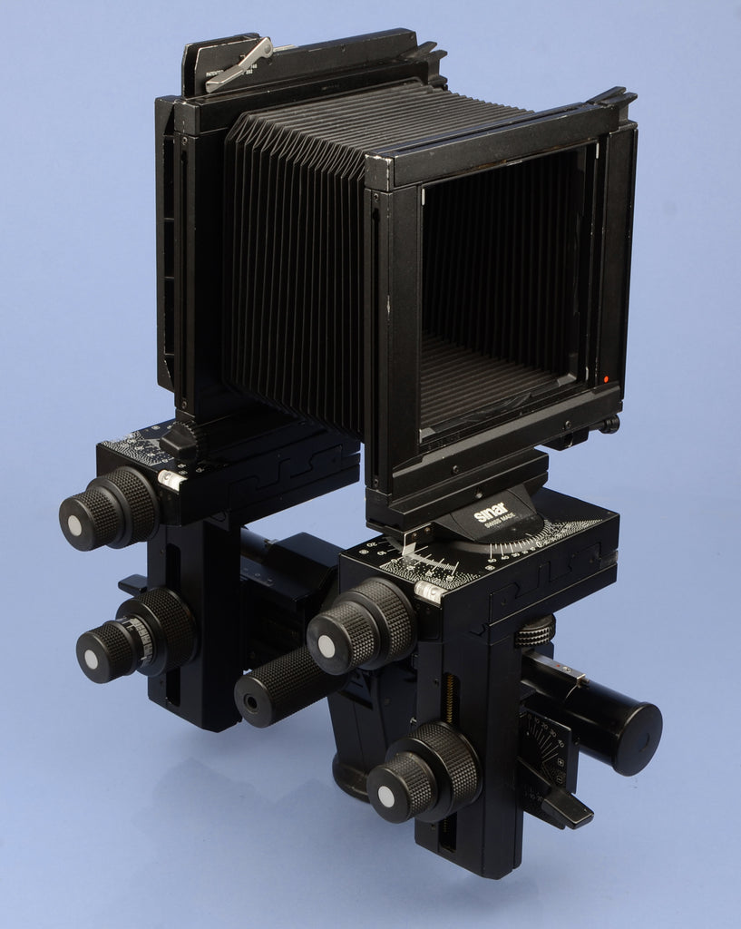 SINAR P2 4X5 LARGE FORMAT RAIL CAMERA +BELLOWS +FILM HOLDERS +CASE