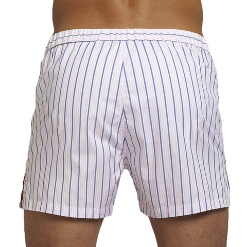 Men’s Designer Underwear | Slim-Fit Boxers Pink/Navy Stripe | Pengallan