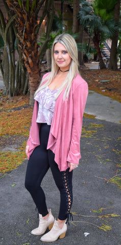 Mauve Suede Sweater