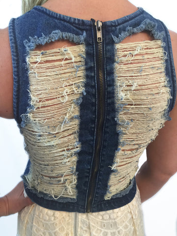 Denim Crop top