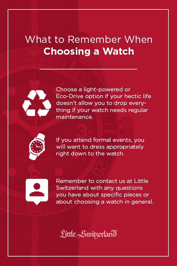 What to remember when choosing a watch