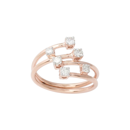 Flexible Diamond Band 6 Stone - Rose Gold