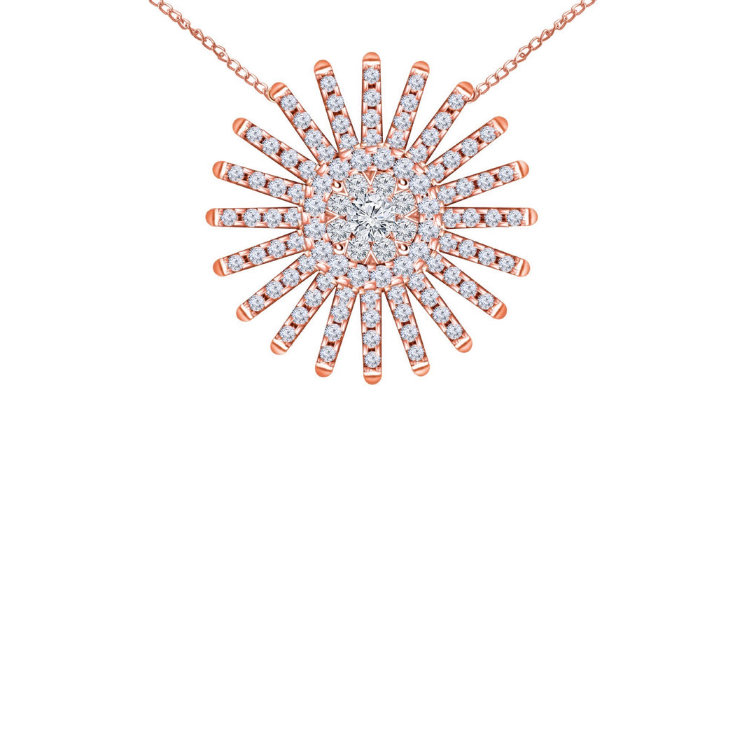 Spark 14K Rose Gold Diamond Pendant (1 ct. tw.)