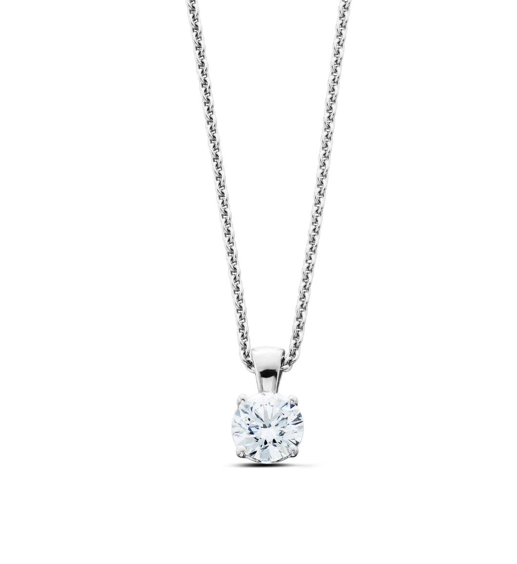 0.50CT Lab-Created Diamond Solitaire Pendant in 14K Gold