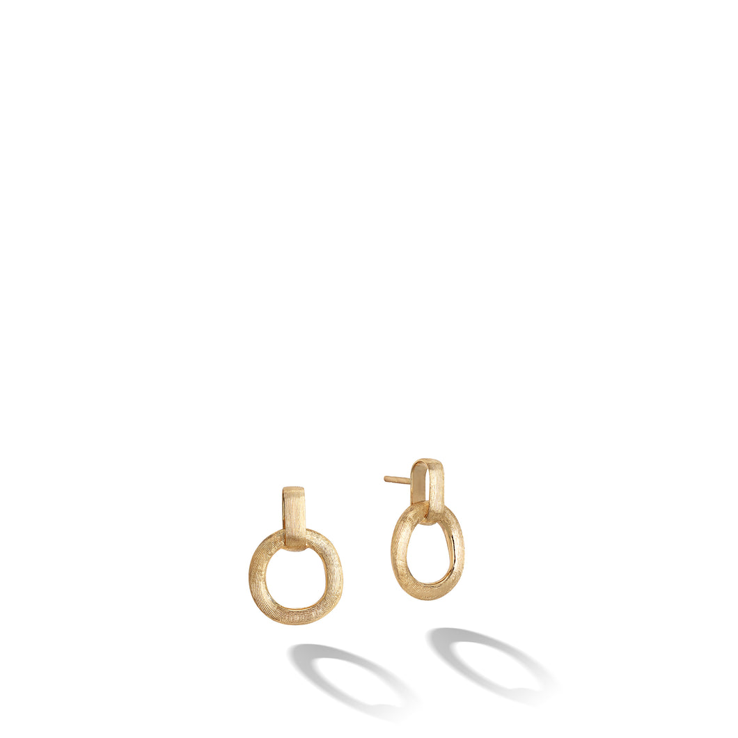 Jaipur Link Collection 18K Yellow Gold Flat-Link Diamond Studs