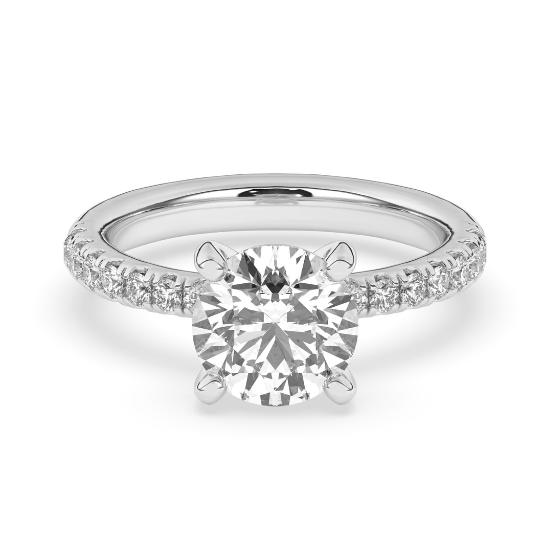 2.34 CT Round Lab-Created Diamond Ring