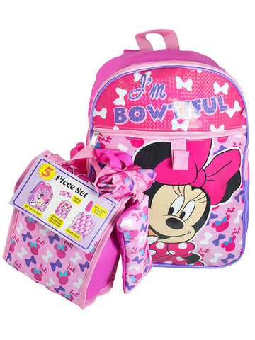Minnie 5 piece backpack set