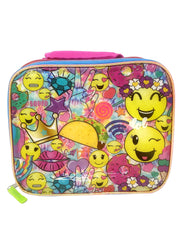 Emoji Faces Insulated Lunch Bag Rainbows Squad Tacos Girls Pink Yellow