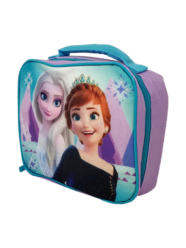 Frozen Anna & Elsa Insulated Lunch Bag Disney w/ 2-Piece Food Container Set