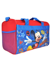 Disney Mickey & Friends Travel Duffel Bag w/ Racing Roadsters Sling Bag