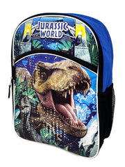Jurassic World 16" Backpack Tyrannosaurus Rex Blue Raptor Dinosaurs