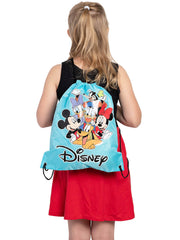Girls Disney Pink 11" Minnie Mouse Plush Toy w/ 15" Cinch Drawstring Bag Set