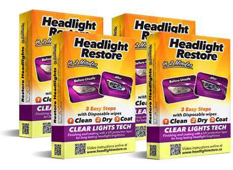 4 x Headlights Cleaning Kits - 65% OFF!