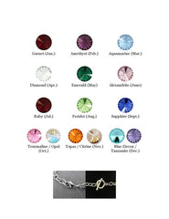 Personalized Bracelet in Gold w/ Swarovski Crystal & Cursive Initial