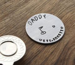 Personalized 'Daddy' Golf Ball Marker with Custom Names