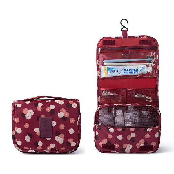 Hanging Travel Organizer - Red Floral-Hamee India