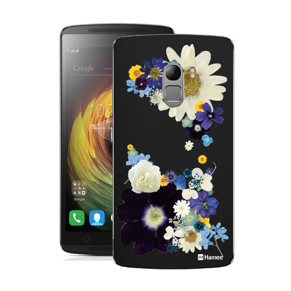 Hamee Blue White Big Flowers Designer Cover For Lenovo K4 Note-Hamee India