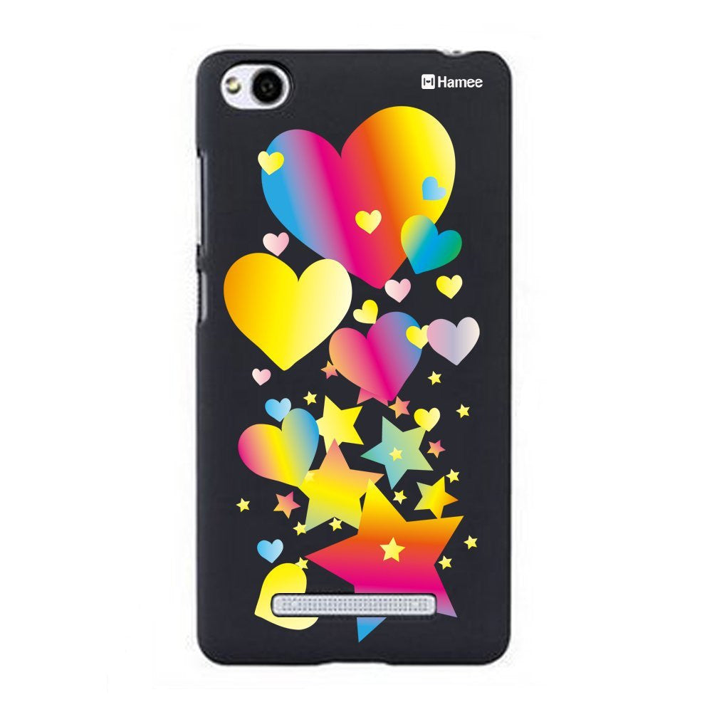 Hamee Neon Heart Star Designer Cover For Xiaomi Redmi 3-Hamee India