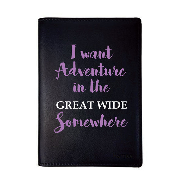 Great Wide Black PU Leather Passport Wallet / Holder-Hamee India