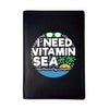 Vitamin Sea Black PU Leather Passport Wallet / Holder-Hamee India