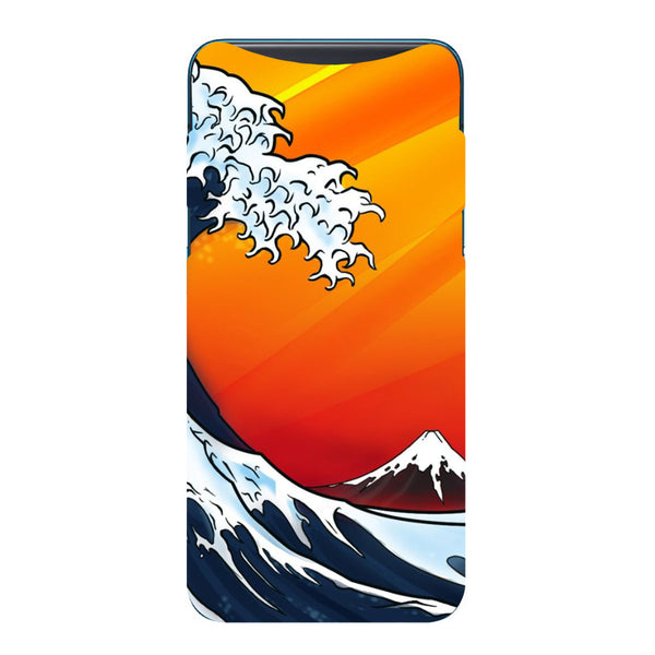 Wave-Printed Hard Back Case Cover For Oppo Find X