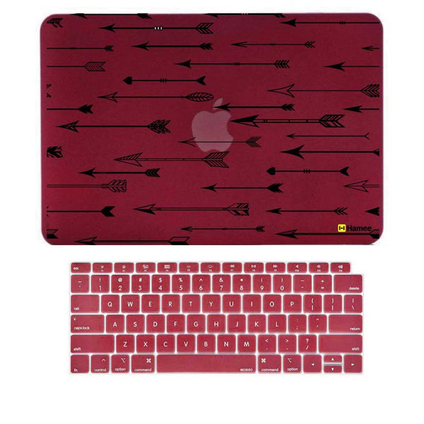 Arrows Wine Red MacBook Air 13" Retina Cover & Keyboard Guard-Hamee India