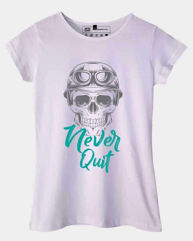 Never Quit Slogan Printed Tshirt Online in India